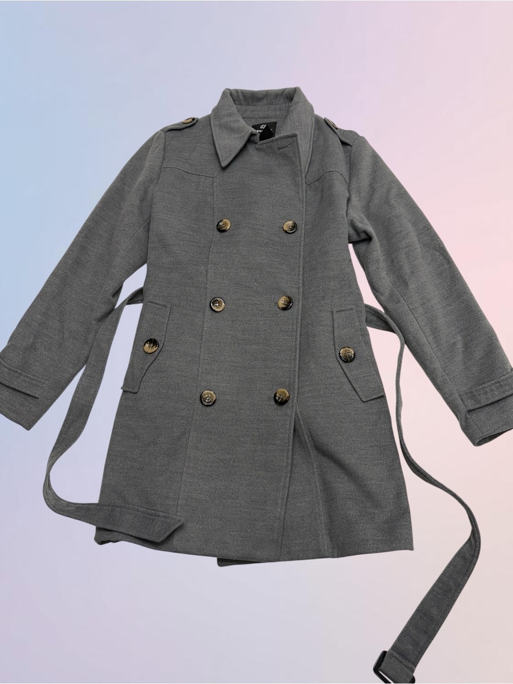 WANTDO Women’s XL Gray Pea Coat